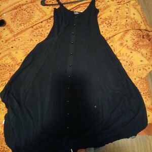 Black Button-Down Maxi Dress